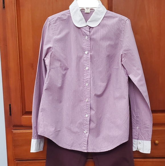 J. Crew Tops - Donating Soon!  J. Crew Peter Pan Colared Shirt, Size 4